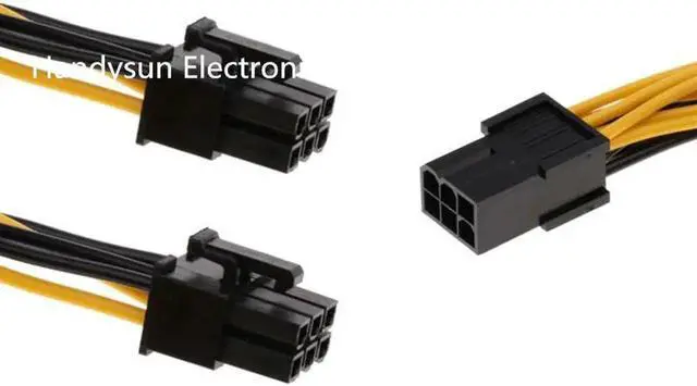 Alt view image 4 of 6 - 6Pin Female To Dual 6Pin Male PCI-E Power Adapte 6 pin to 2X6 pin 20AWG Motherboard Power Supply Cable Y - Splitter Adapter 20CM
