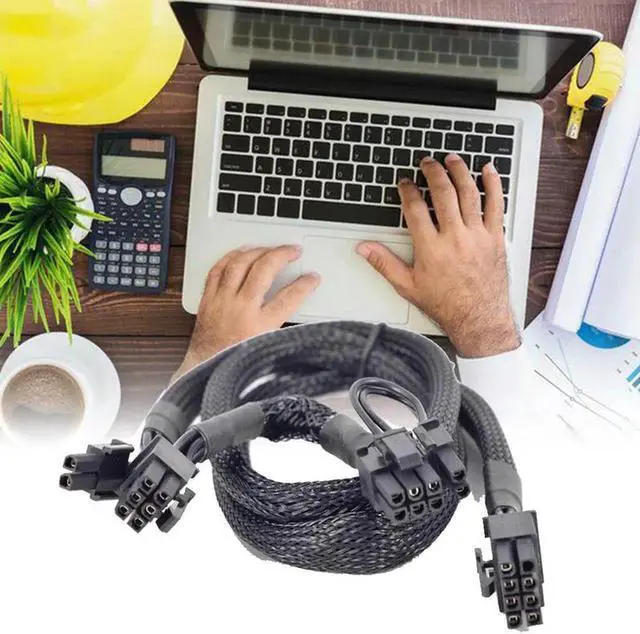 Main image of 18AWG Wire CPU 8Pin Male to Dual 8Pin (6 2) Male PCI-E Video Graphics Card Modular Power Cable GPU Power Extension Cable