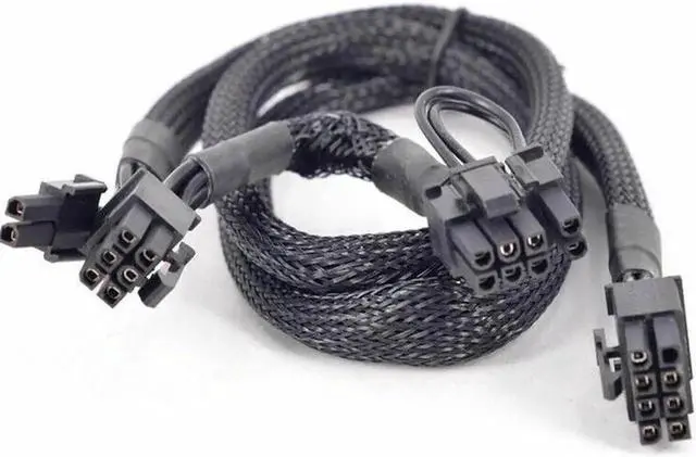 Alt view image 5 of 6 - 18AWG Wire CPU 8Pin Male to Dual 8Pin (6 2) Male PCI-E Video Graphics Card Modular Power Cable GPU Power Extension Cable