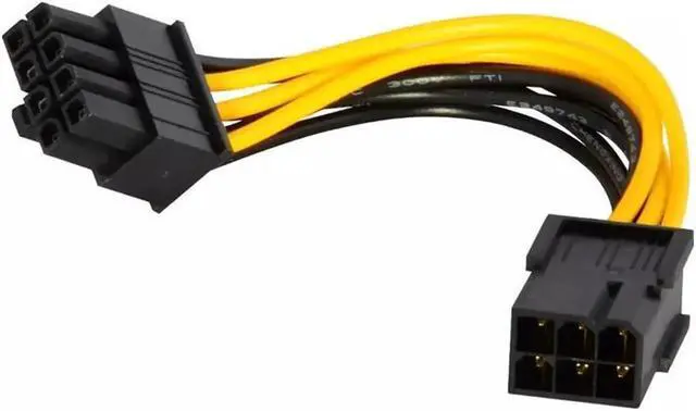 Alt view image 5 of 6 - PCI-E 6-pin to 2x 8-pin GPU Graphics Card Power Splitter Cable PCI Express Connector 6pin-8pin Adapter Cable