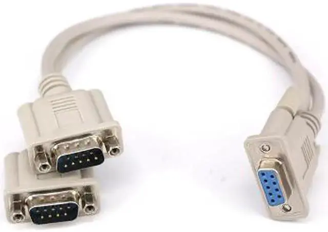 Main image of Data Cable Male to Female for Cash Register POS Display Serial Cable Splitter Directly Connected COM 2 in 1 DB9 9Pin 1 to2 Rs232