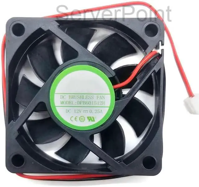 Main image of DFB601512H DC 12V 0.25A Two Lines Server Square Cooling Fan