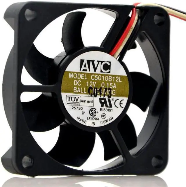 Alt view image 4 of 4 - For AVC C5010B12L 5010 12V CPU 5CM cooling fan
