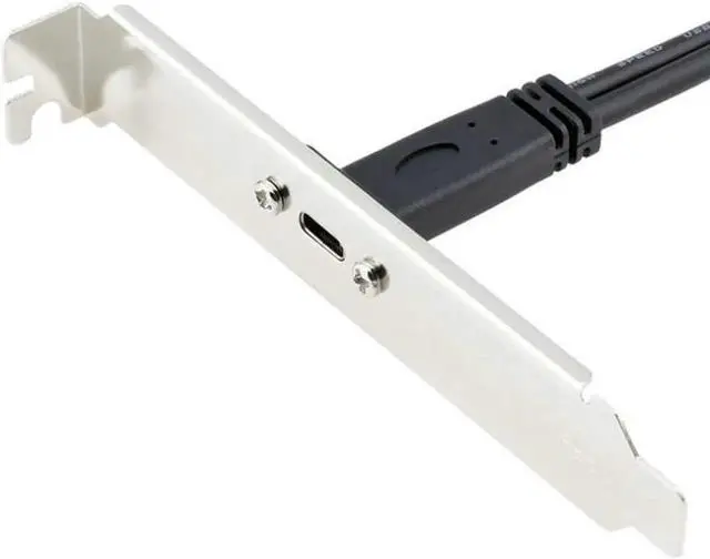 Alt view image 2 of 5 - 50cm USB 3.0 20 Pin Motherboard Header to USB Type C Female Cable with Bracket