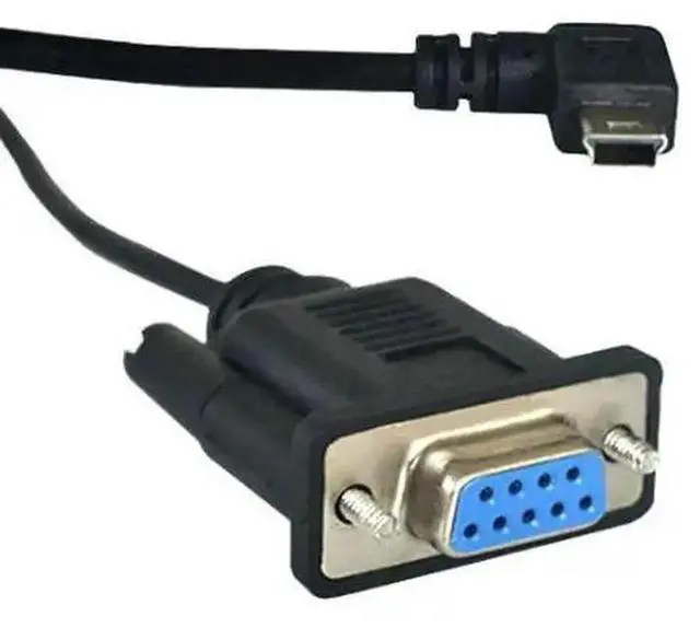 Alt view image 2 of 5 - Angled Mini USB 2.0 Male to RS232 DB9 9Pin Female Adapter Extension Cable 6Ft 1.8m