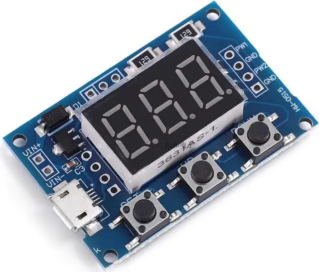 Main image of DC 5-30V Micro USB 5V Power Independent PWM Generator 2 Channel Dual Way Digital LED Duty Cycle Pulse Frequency Board Module
