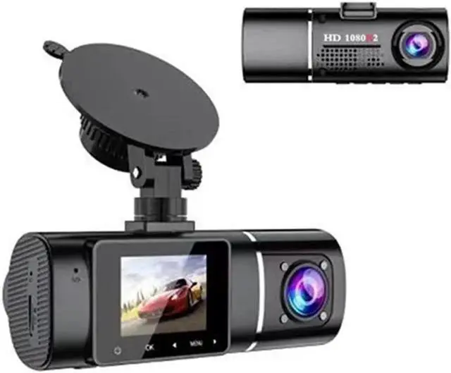 Alt view image 3 of 4 - 1.5 Inch LCD Dual Dash Cam FHD 1080P IR Night Vision Car DVR Driving Recorder