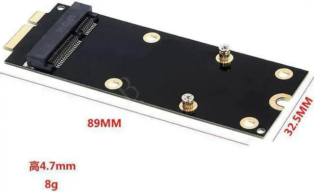 Alt view image 2 of 4 - Great-Q mSATA SSD to 2012 Macbook Pro Retina iMac A1398 MC975 MC976 17+7pin SSD Convertor Adapter riser card adaptator