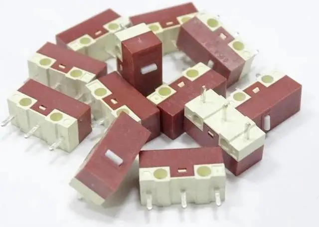 Alt view image 6 of 6 - 8Pcs for Mouse Micro Switch (5M Clicks ) Mice Microswitch Set White Dot Silver Connector 3Pins