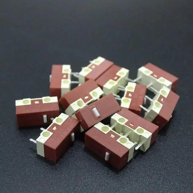 Alt view image 5 of 6 - 8Pcs for Mouse Micro Switch (5M Clicks ) Mice Microswitch Set White Dot Silver Connector 3Pins