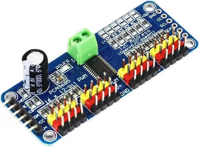 Main image of 16 Channel Module PCA9685 PWM/Servo Driver Board 5-10V Shield Module 40-1000Hz I2C Interface DIY Kit