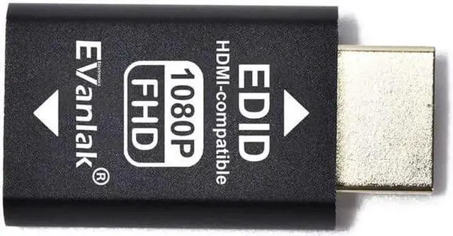 Alt view image 4 of 5 - EVanlak Hdmi Edid Emulator Passthrough Eliminated Emulator Adapter 3rd Generrtion Work with Mac Thunderbolt to HDMI Switches/Extender/AV Receiver/Video Splitters -1920X1080@59hz-3pack