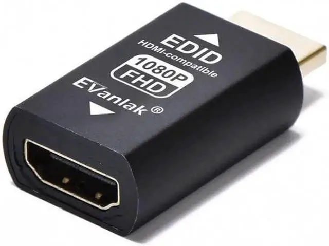 Alt view image 5 of 5 - EVanlak Hdmi Edid Emulator Passthrough Eliminated Emulator Adapter 3rd Generrtion Work with Mac Thunderbolt to HDMI Switches/Extender/AV Receiver/Video Splitters -1920X1080@59hz-3pack