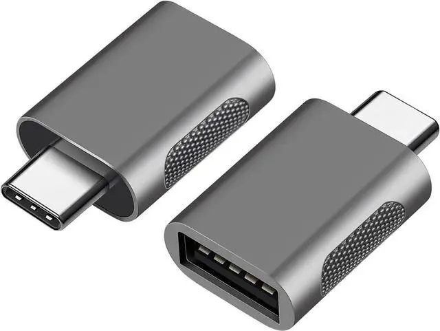 Alt view image 6 of 7 - USB C Adapter (2 Pack) High-Speed Data Transfer USB-C to USB 3.0 Female Adapter for MacBook Pro 2020 iPad Pro 2020 Samsung Notebook 9 Dell XPS & More Type C Devices (Space Gray)