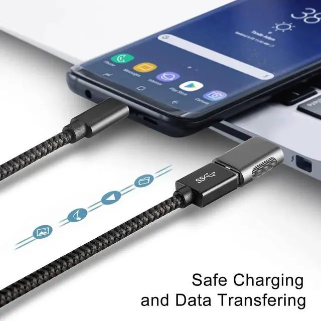Alt view image 3 of 7 - USB C Adapter (2 Pack) High-Speed Data Transfer USB-C to USB 3.0 Female Adapter for MacBook Pro 2020 iPad Pro 2020 Samsung Notebook 9 Dell XPS & More Type C Devices (Space Gray)