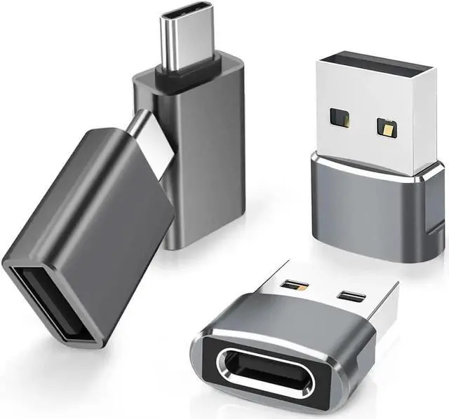 Main image of USB Flash Drive Adapter to USB C 4-Pack Type C Flash Drive Adapter Thunderbolt 4 to Type A OTG Converter for Apple iPhone 16 15 Max MacBook Pro/Air Mac iPad Pro Samsung Galaxy S24 PC iWatch 10