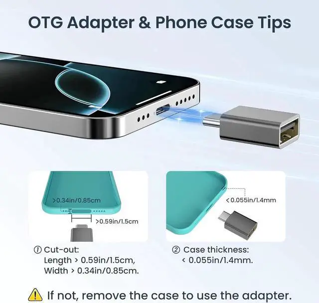 Alt view image 4 of 7 - USB Flash Drive Adapter to USB C 4-Pack Type C Flash Drive Adapter Thunderbolt 4 to Type A OTG Converter for Apple iPhone 16 15 Max MacBook Pro/Air Mac iPad Pro Samsung Galaxy S24 PC iWatch 10