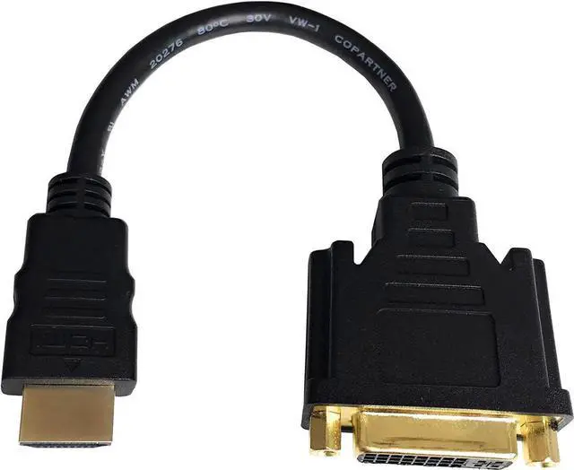 Main image of HDMI to DVI Cable Bi-Directional HDMI Male to DVI-D(24+1) Female Adapter 4k DVI to HDMI Conveter (1 Pack DVI-D)