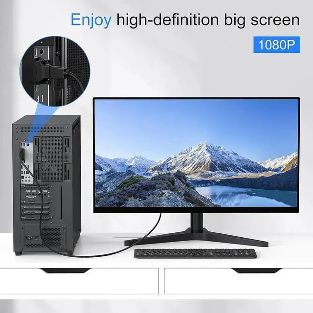 Alt view image 3 of 7 - DVI to HDMI Adapter 2-Pack Bidirectional Female HDMI to DVI-D(24+1) Male Adapter with Gold-Plated for Computer Monitor Projector TV PS3/4/5 Nintendo Switch and More