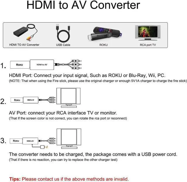 Alt view image 2 of 7 - HDMI to RCA Converter HDMI to Composite Video Audio Converter Adapter HDMI to AV Supports PAL/NTSC for PS4 Xbox Switch TV Stick Blu-Ray DVD Player