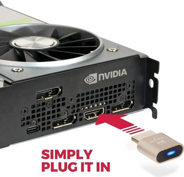 Alt view image 4 of 6 - 4K HDMI Dummy Plug - Virtual Monitor Display Emulator Headless Display Adapter Supports up to 3840x2160@60Hz 1080@120Hz DVI EDID Emulator (6 Pack)