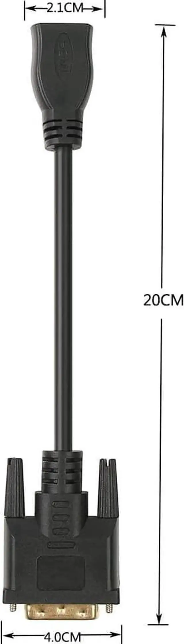 Alt view image 4 of 5 - Bi-Directional HDMI Female to DVI-D(24+1) Male Adapter 1080P DVI to HDMI Conveter (1 Black)