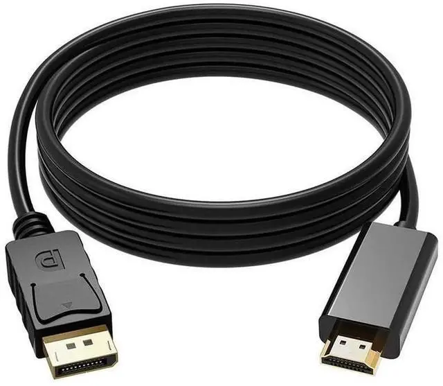 Alt view image 7 of 7 - 4K DisplayPort to HDMI 6 Feet Cable Uni-Direction DP 1.2 Computer to HDMI 1.4 Screen Cable Compatible with HP ThinkPad AMD NVIDIA Desktop and More