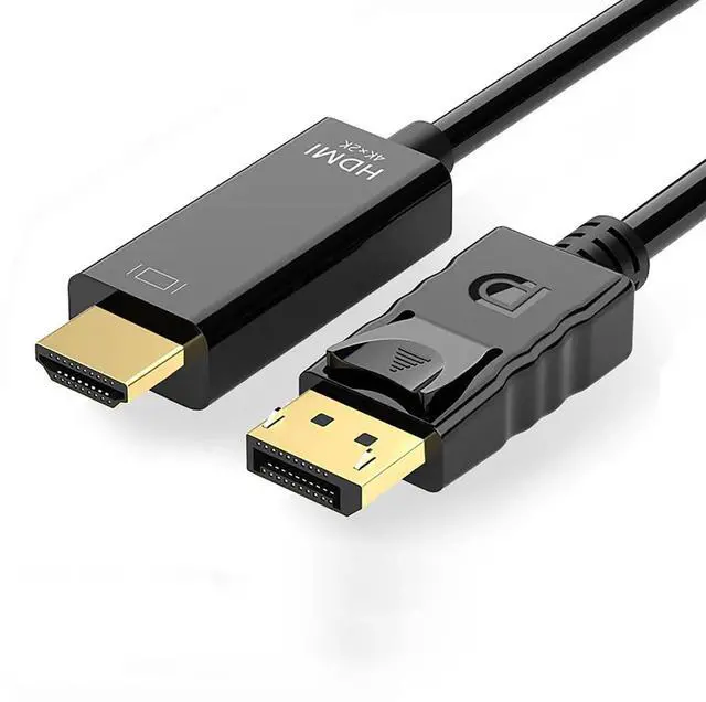 Main image of 4K DisplayPort to HDMI 6 Feet Cable Uni-Direction DP 1.2 Computer to HDMI 1.4 Screen Cable Compatible with HP ThinkPad AMD NVIDIA Desktop and More