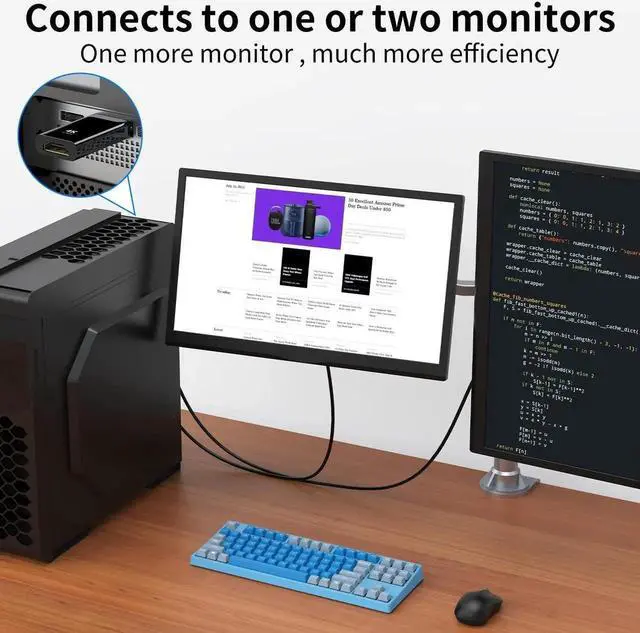 Alt view image 4 of 6 - 4K DisplayPort to HDMI Adapter 2-Pack 24K Gold Plated Uni-Directional Display Port DP to HDMI Passive Adapter Compatible for HP HDTV AMD NVIDIA GPU Projector PC Desktop