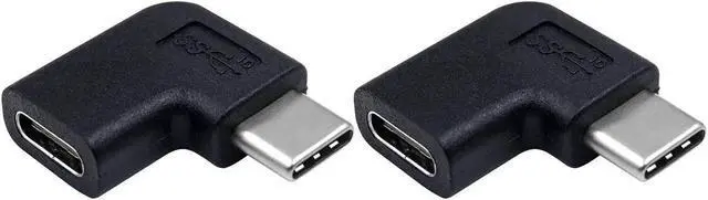 Alt view image 5 of 6 - (2-Pack USB C Adapter Right & Left Angled 90 Degree USB-C USB 3.1 Type-C Male to Female Extension Adapter for Laptop & MacBook Tablet & Mobile Phone Surface Pro Lenovo Yoga PC (M/F)