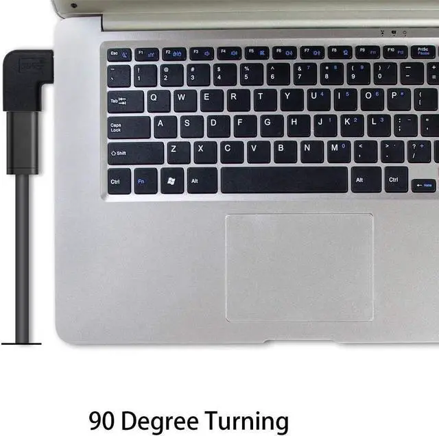 Alt view image 6 of 6 - (2-Pack USB C Adapter Right & Left Angled 90 Degree USB-C USB 3.1 Type-C Male to Female Extension Adapter for Laptop & MacBook Tablet & Mobile Phone Surface Pro Lenovo Yoga PC (M/F)