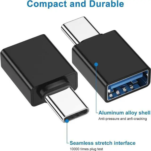 Alt view image 4 of 7 - USB C to USB 3.0 OTG Adapter for iPhone 16 15 Pro Max 2-Pack USB C Male Extender 10mm Connectors for MacBook Air Samsung S24 Ultra S23 S22 A54 Pixel 9 8 7 OnePlus 12 Type-C Tablet Laptop Android