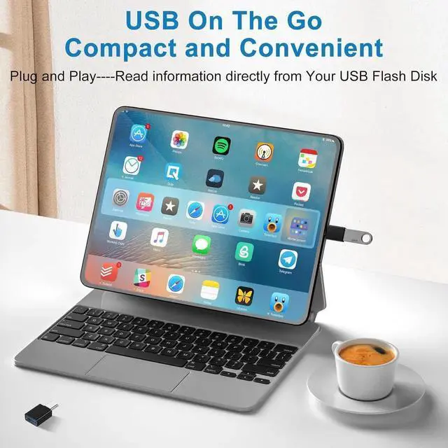 Alt view image 5 of 7 - USB C to USB 3.0 OTG Adapter for iPhone 16 15 Pro Max 2-Pack USB C Male Extender 10mm Connectors for MacBook Air Samsung S24 Ultra S23 S22 A54 Pixel 9 8 7 OnePlus 12 Type-C Tablet Laptop Android