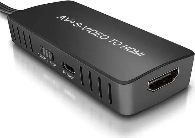 Alt view image 2 of 5 - RCA Composite Video and Svideo to HDMI Converter Resolution 1080P/ 720P Compatible with WII/WII U PS1/ 2/3 STB Xbox VHS VCR Blue-Ray DVD Players