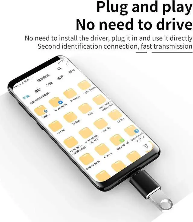 Alt view image 2 of 7 - Type C OTG USB C Male to USB A Female Adapter Thunderbolt3.0 Cable for MacBook iPhone15 Pro Max Plus iPad Pro Air Mini Compatible for Samsung Galaxy S20/S21 LG Camera Memory Stick Card Connector