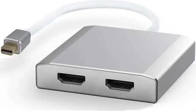 Main image of 1x2 Mini Displayport to Dual HDMI Splitter Adapter MDP to 2 HDMI Hub Multi Stream Transport Support 4K Resolution Support MST?SST