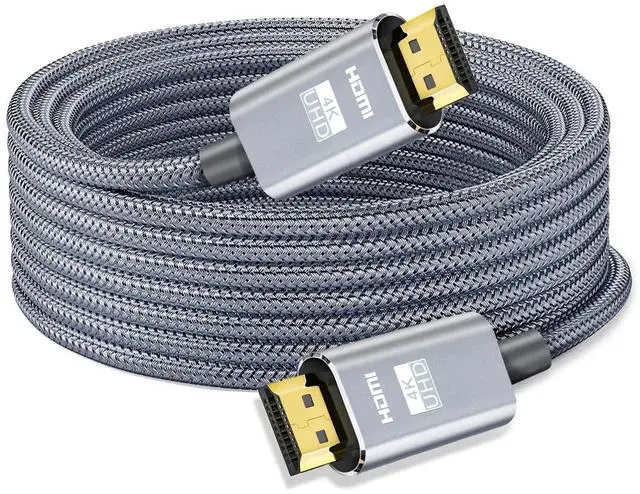 Alt view image 3 of 7 - HDMI Cable 4K 50 ft High Speed HDMI 2.0 Cord Braided | 4K@30Hz Ultra HD 1080p ARC HDR 3D HDCP 2.2 | for Xbox / PS5 / TV/Laptop/Monitor
