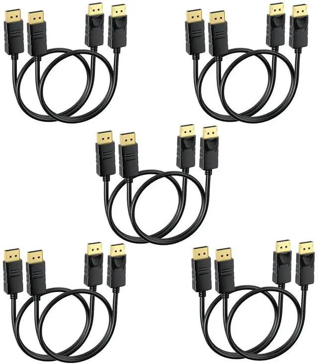 Main image of DisplayPort Cable 3FT 10-Pack DP Display Port Cord Male to Male Gold-Plated Supports 4K@60Hz 2K@144Hz Compatible for Computer Laptop Graphics Card Docking Station