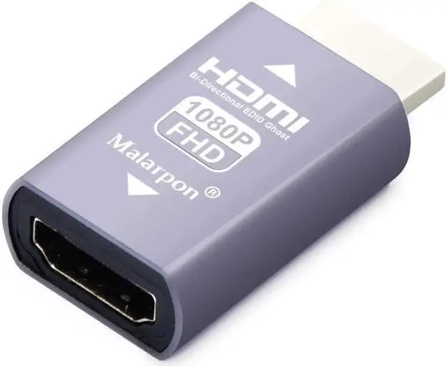 Alt view image 5 of 5 - Malarpon Hdmi Edid Emulator Passthrough 3rd Generrtion Aluminum fit Headlesskeep The EDID of The Monitor Active Switches and Extenders 1920x1080@59Hz 2P