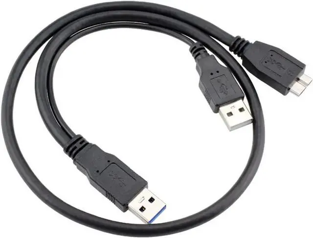 Alt view image 5 of 6 - Power Y Cable Dual USB3.0 A Male to Micro USB 3.0 Y Cable with Extra Power for SSD HDD
