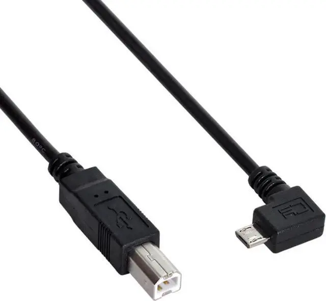Main image of 30cm 90 Degree Right Angled Micro USB OTG to Standard B Type Printer Scanner Hard Disk Cable Micro USB 5pin 2.0 Host to Standard USB-B Device