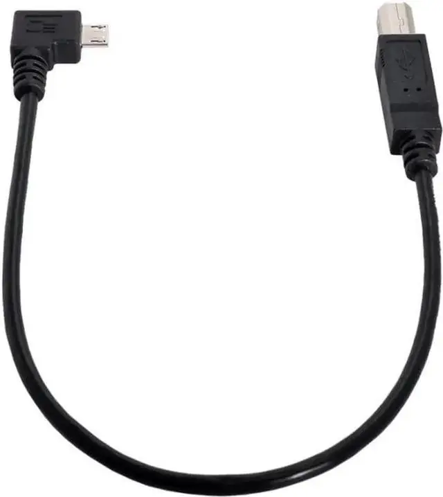 Alt view image 4 of 6 - 30cm 90 Degree Right Angled Micro USB OTG to Standard B Type Printer Scanner Hard Disk Cable Micro USB 5pin 2.0 Host to Standard USB-B Device