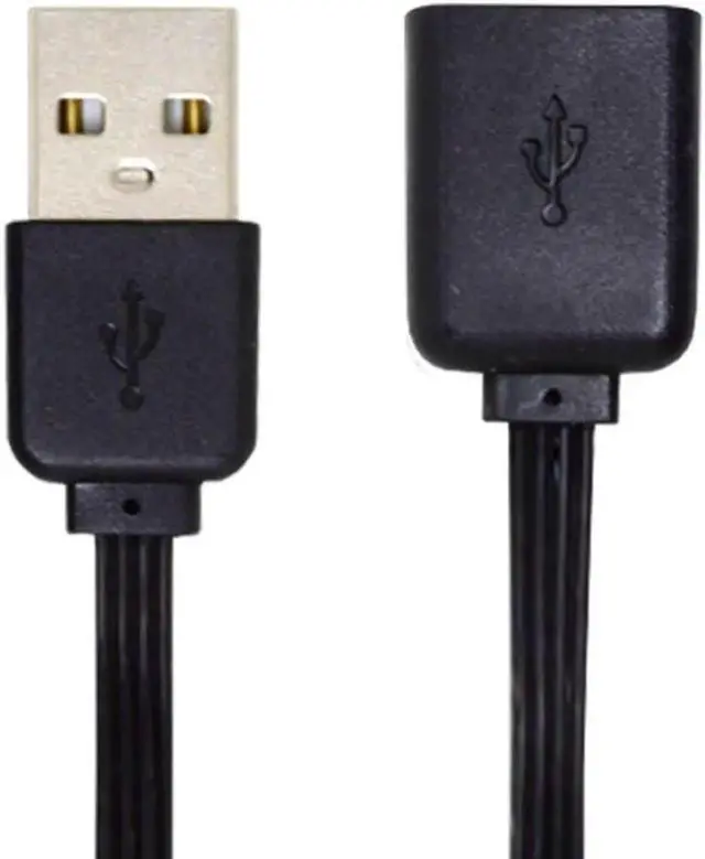 Alt view image 5 of 7 - USB 2.0 Type-A Male to USB 2.0 Type-A Female Data Flat Slim FPC Cable for FPV & Disk & Phone 13cm