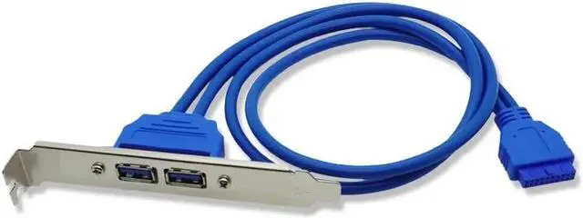 Main image of 2 Ports Motherboard 5Gbps Data Cable High Speed USB 3.0 Back Panel Expansion Bracket to 20-Pin Header Cable For PC USB 2.0(USB 3.0 20Pin)