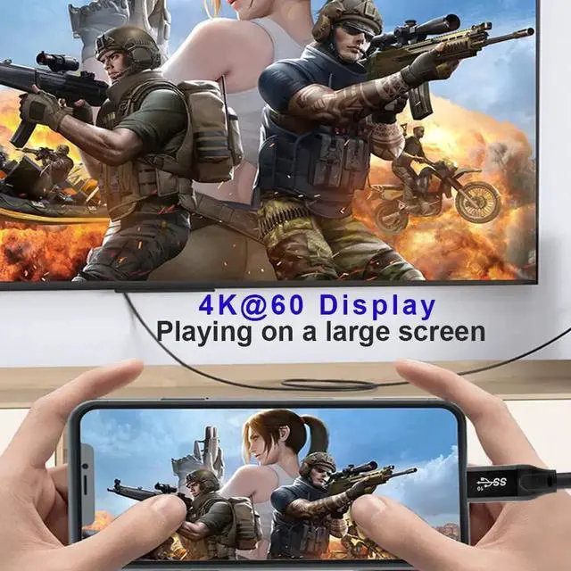 Alt view image 5 of 5 - QCEs USB C 3.1 Gen 2 Cable 15Ft, USB C to C Cable 100W PD Charging 4K Video, 5Gbps Data for Thunderbolt 3/4 Port Compatible with MacBook Pro/Air, Mac Mini, iPhone 15, Galaxy S23, Quest 2