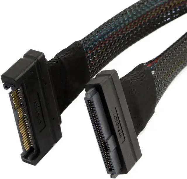 Alt view image 6 of 6 - NGFF 68pin U.2 U2 SFF-8639 NVME PCIe SSD Male to Female Extension Cable 50cm