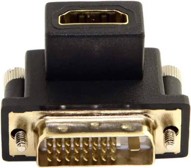 Alt view image 2 of 7 - CYDZ 90 Degree Down Angled DVI Male to HDMI-compatible Female Adapter for Computer & HDTV & Graphics Card