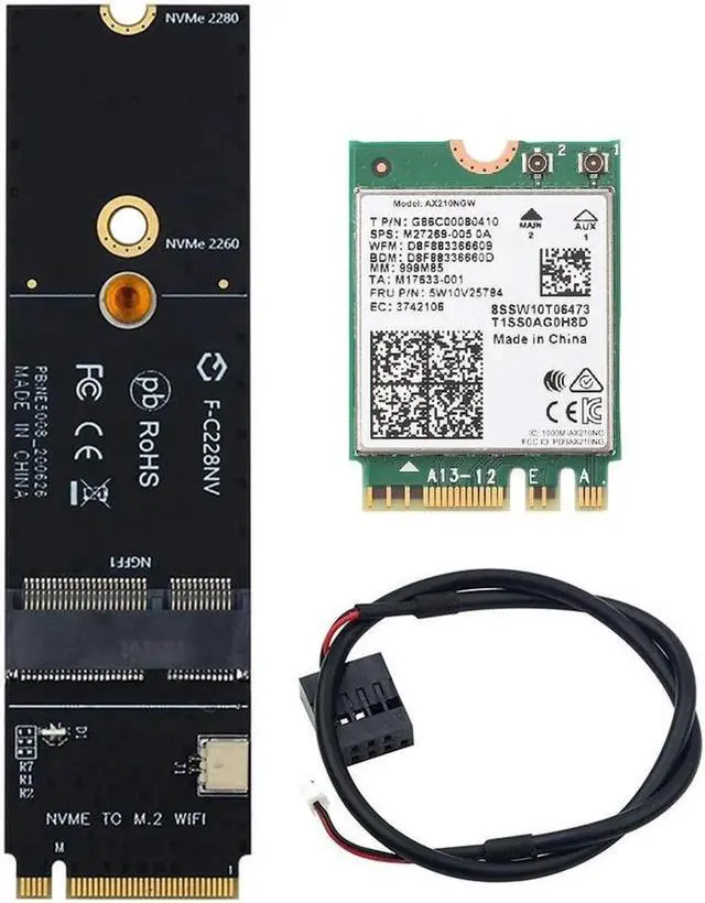 Main image of 5374Mbps 6E AX210 2.4G/5Ghz/6Ghz for Bluetooth 5.2 To M Key NVMe SSD Port Network Wlan Adapter