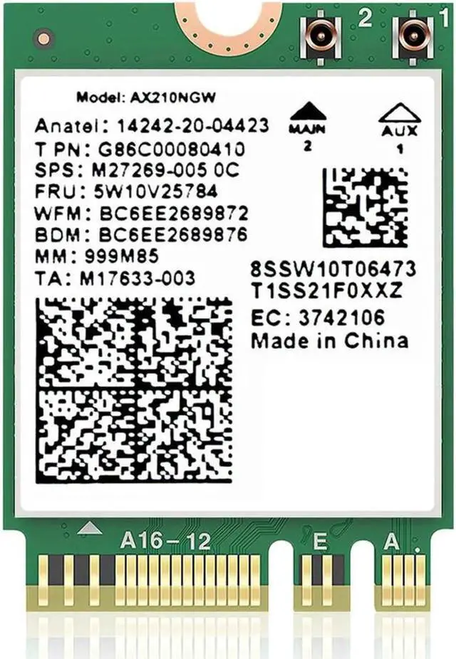 Main image of 6E AX210 Wireless Network Card M.2 Module 5374Mbps Bluetooth 5.3 Wireless Network Card Adapter