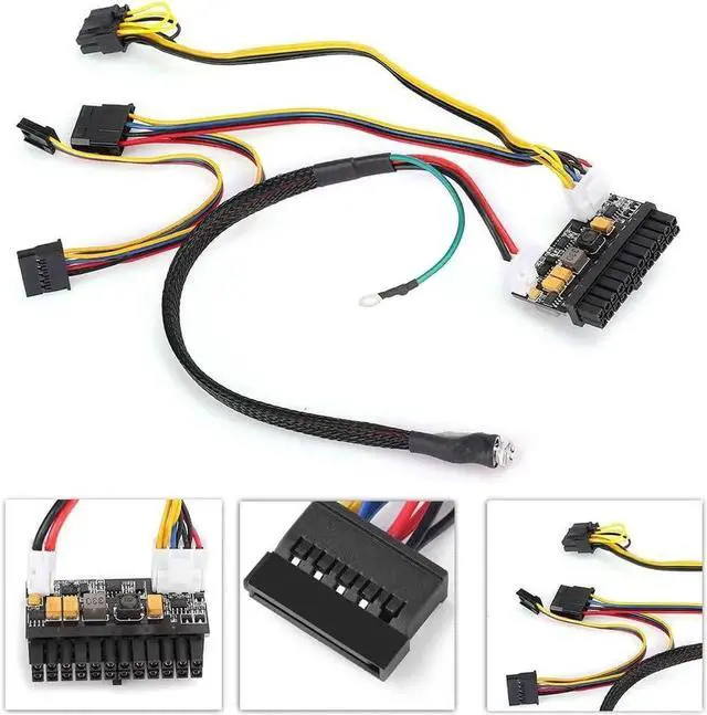 Alt view image 2 of 7 - Asixxsix PC Power Supply Power Module, Quietly Work Without Noise, 24Pin Stable and Reliable, 12V DC Input for Mini-ITX 1U Case
